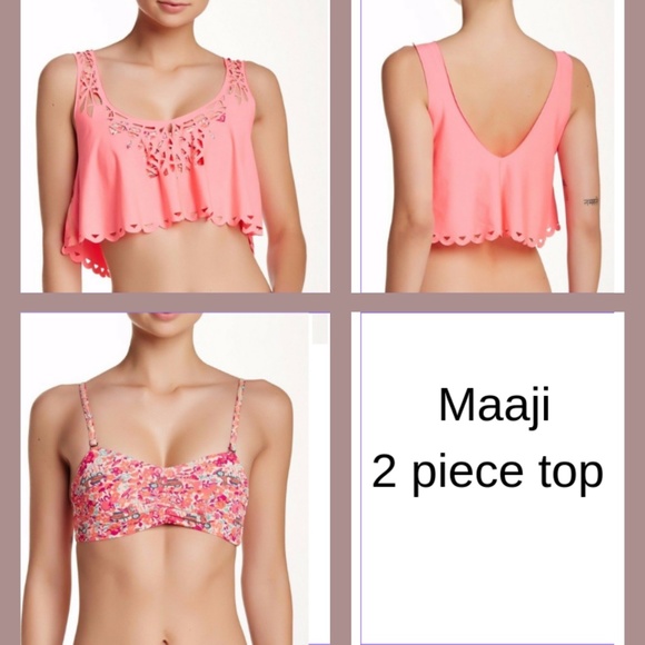 NWT! Maaji Reversible Top without Soft Cups and‎ Coverup [SZ Small ] - Picture 1 of 8